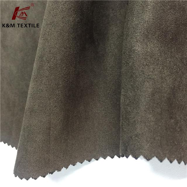 Kualiti Tinggi 100% Poliester Micro Knitting Suede Fabrik